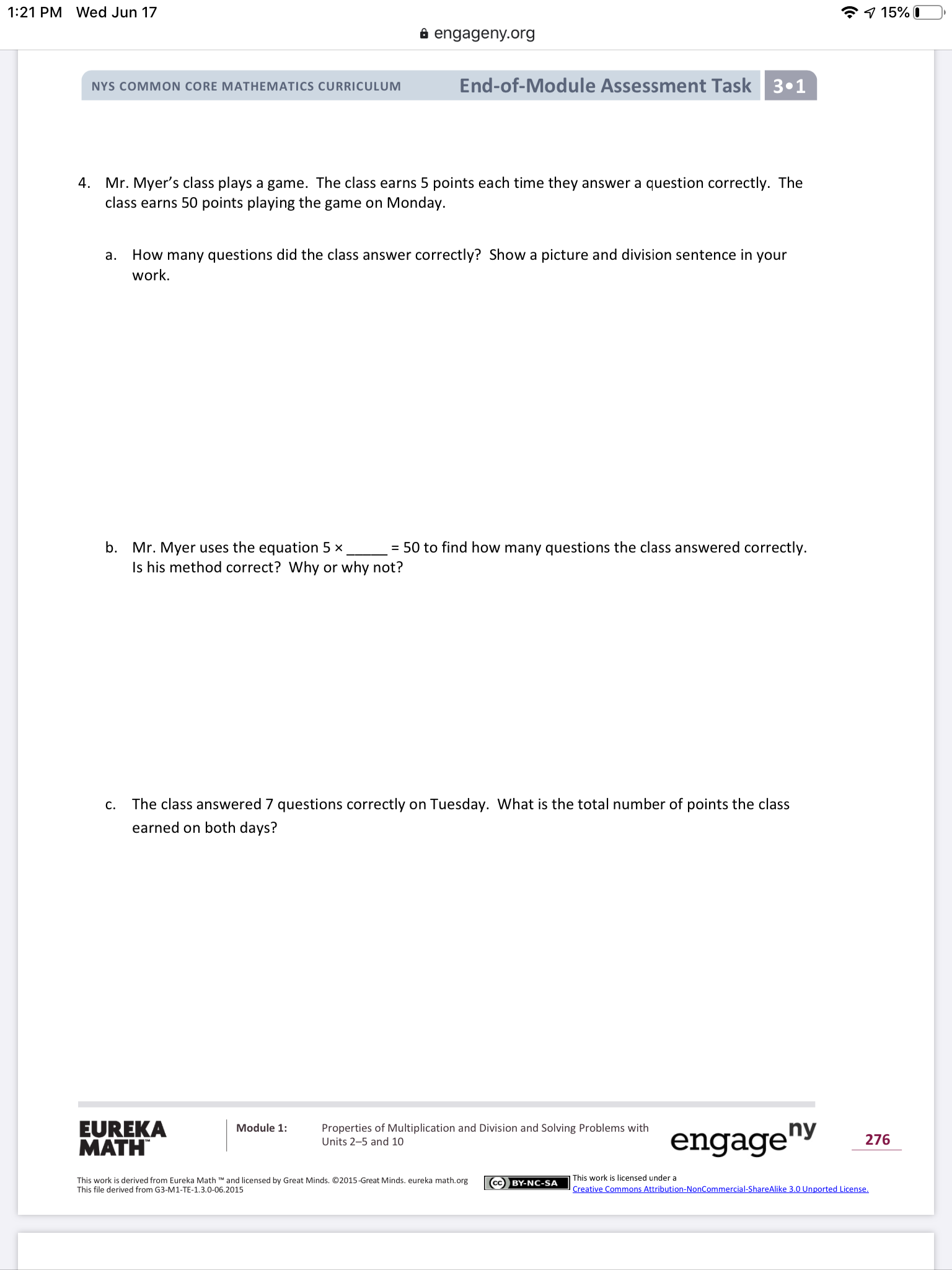 Multiplication and Division Word Problems Review Ellen Pressler Library Formative
