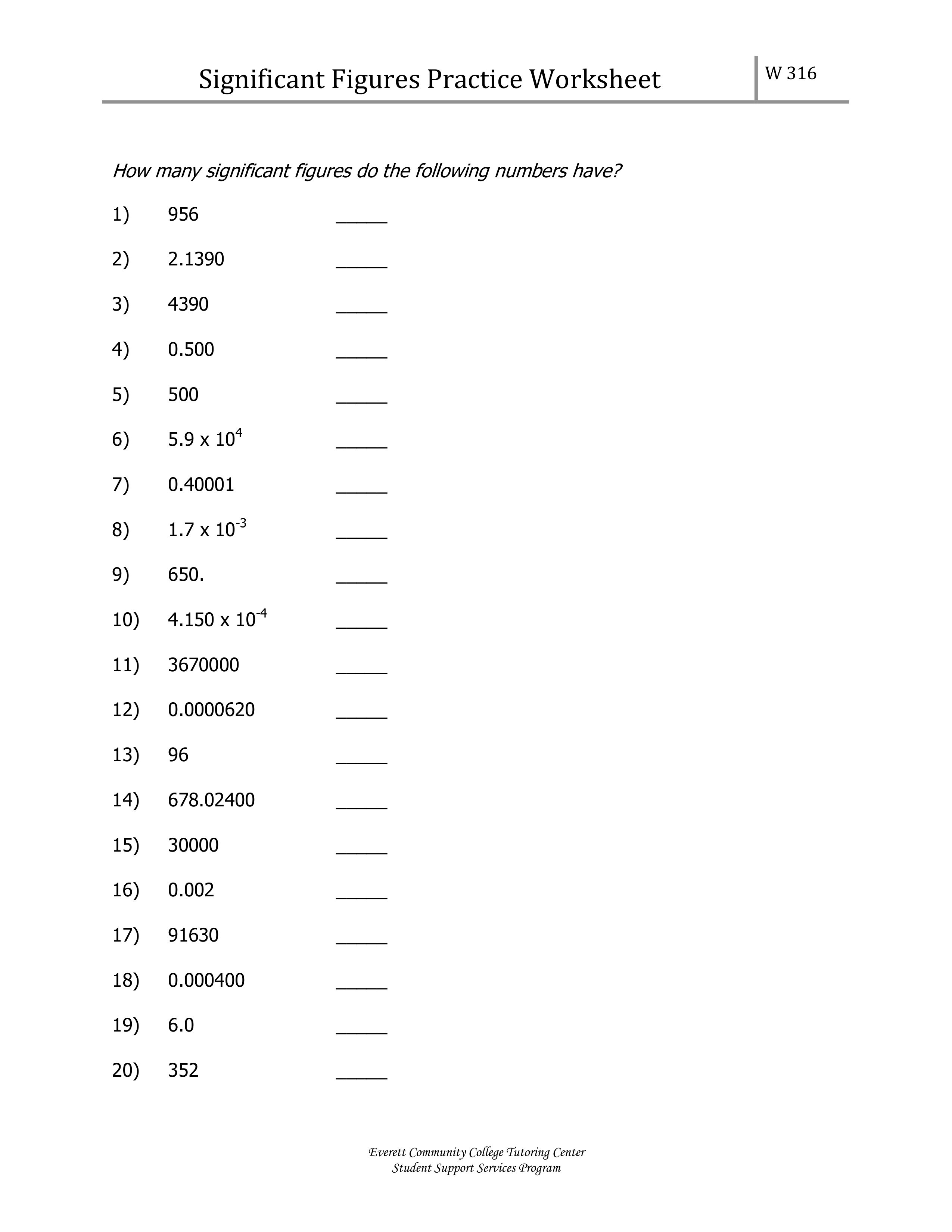 AGHS - Chem - 200.20A Sig figs practice worksheet - Matthew Neff With Regard To Significant Figures Worksheet Answers