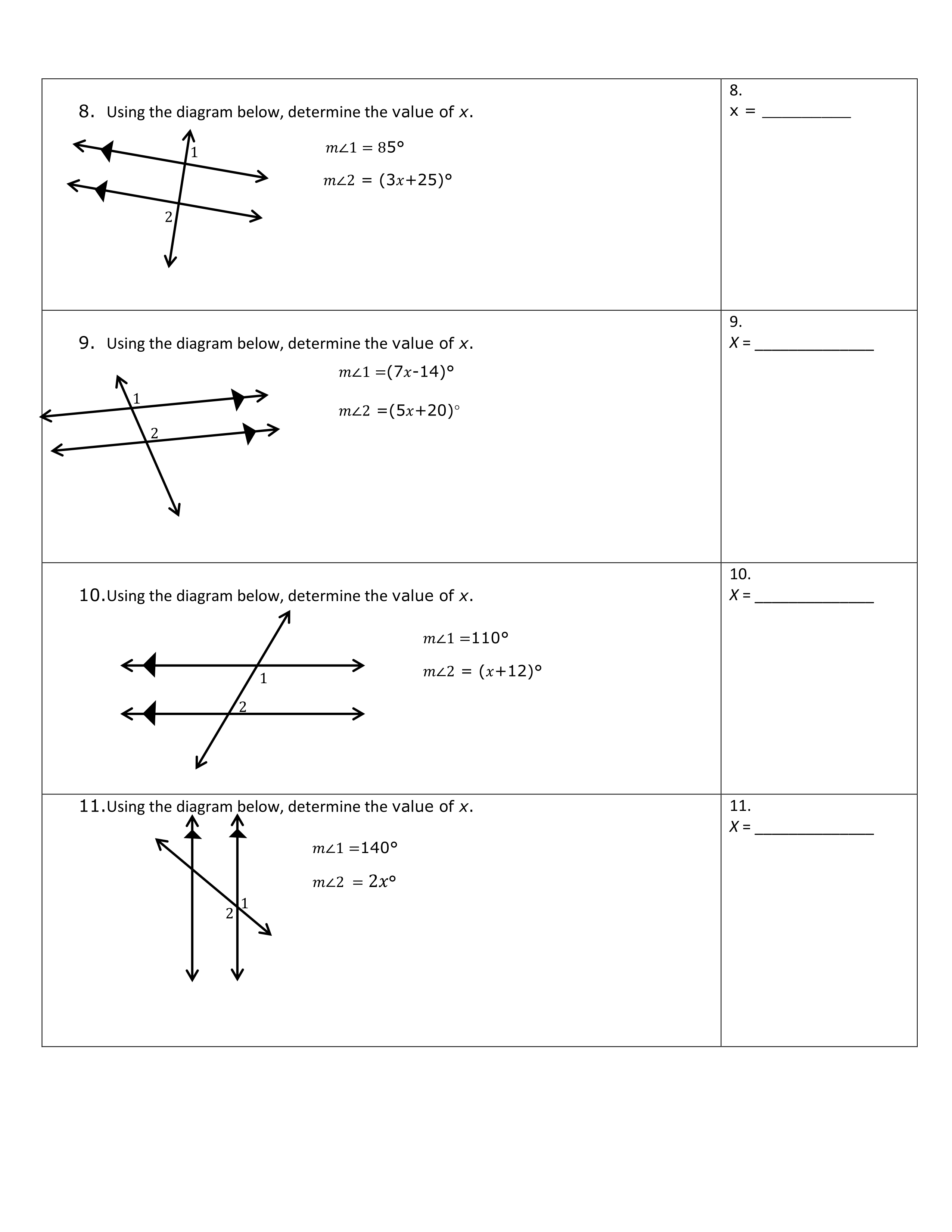 Geometry Unit 3 Test A - Tiffanie Marley | Library | Formative