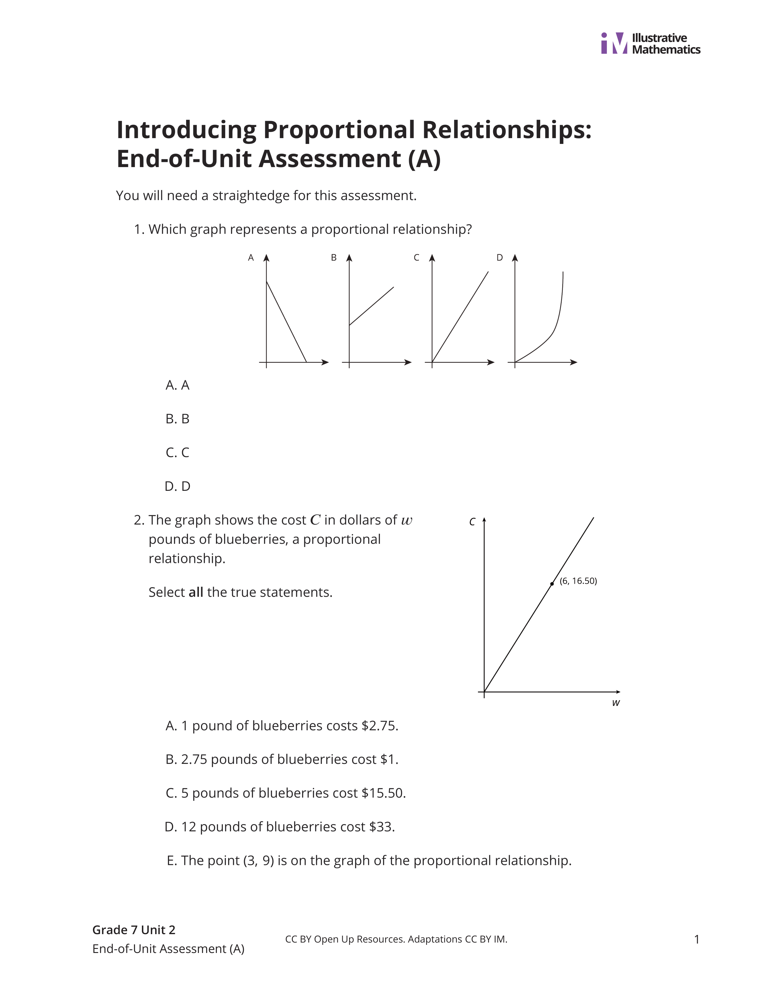 Math 7 Unit 2 Retake - Julietta Stuart | Library | Formative