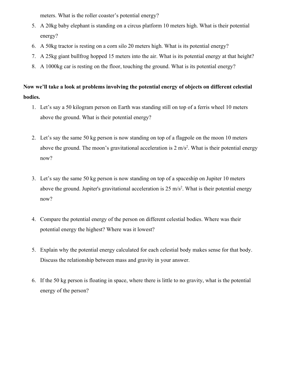 Gravity & PE Worksheet Joas Alfajardo Library Formative