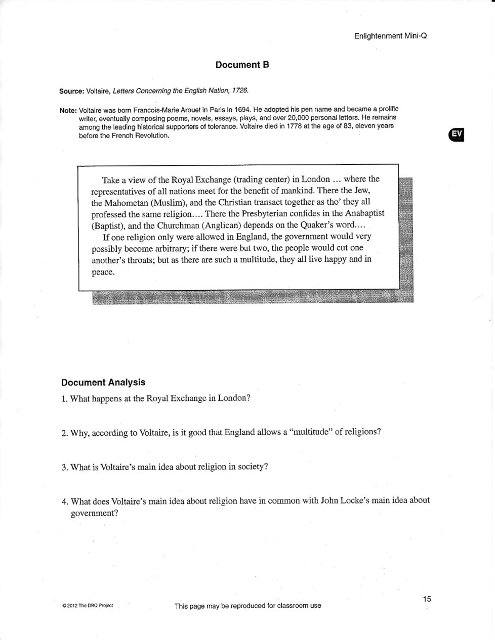 Age Of Enlightenment Dbq Ginny Muse Library Formative