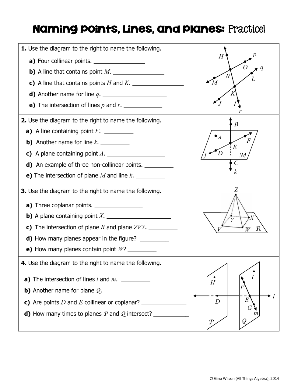 1.1 Naming Points, Lines. planes, and angles! - Karlee Pins | Library |  Formative