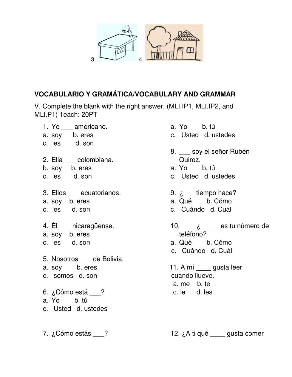 GHSSPANISH I EXEMPTION TEST 20222023 JOHNY ABREU JOHNY ABREU