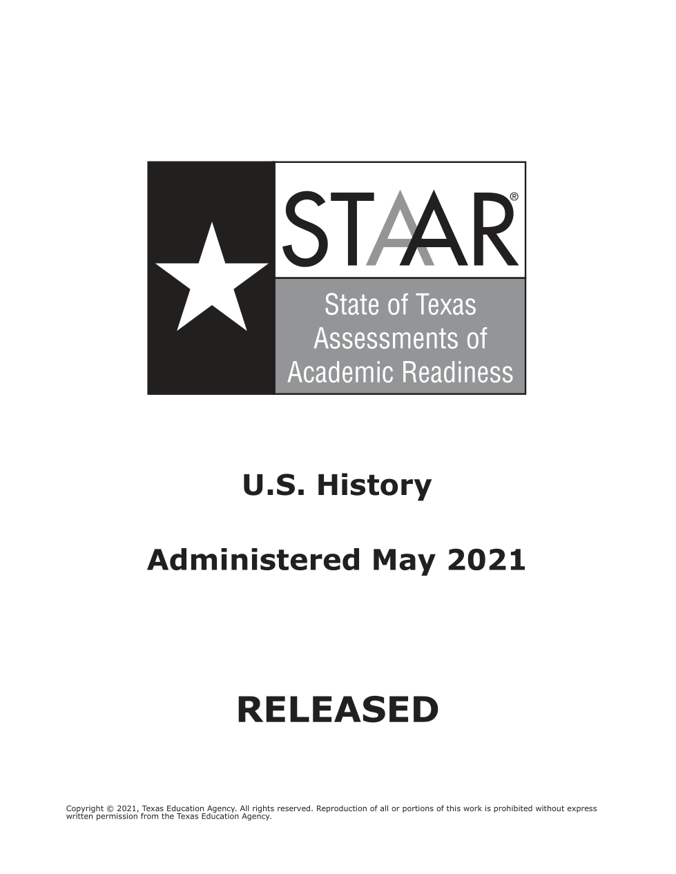 2021 STAAR US History Huntsville ISD Library Formative 2021 STAAR US History Huntsville ISD Library Formative