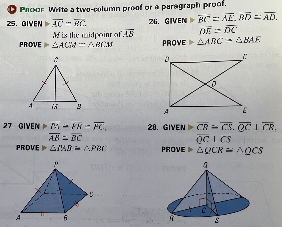 Triangle Congruence SSS and SAS Mr. Yosup Joo Library Formative
