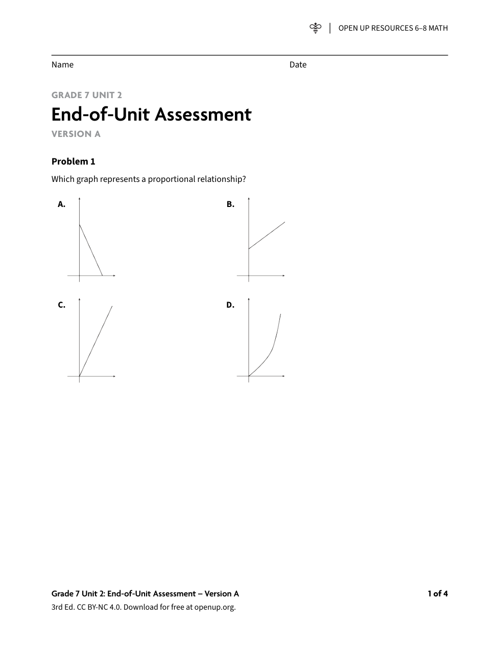 Open Up Math Unit 2 Pretest Tiffany Loree Library Formative
