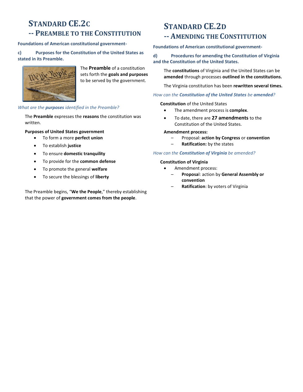 Civics SOL Review: Standard 2 Foundations - Danny Higgins | Library ...