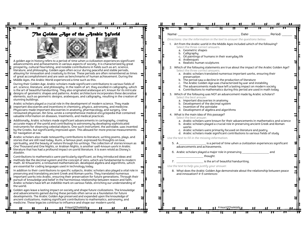 The Golden Age of the Arabic World