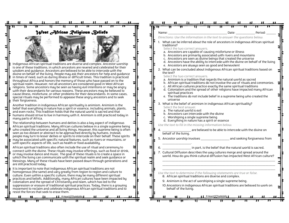 West Africa Religious Beliefs