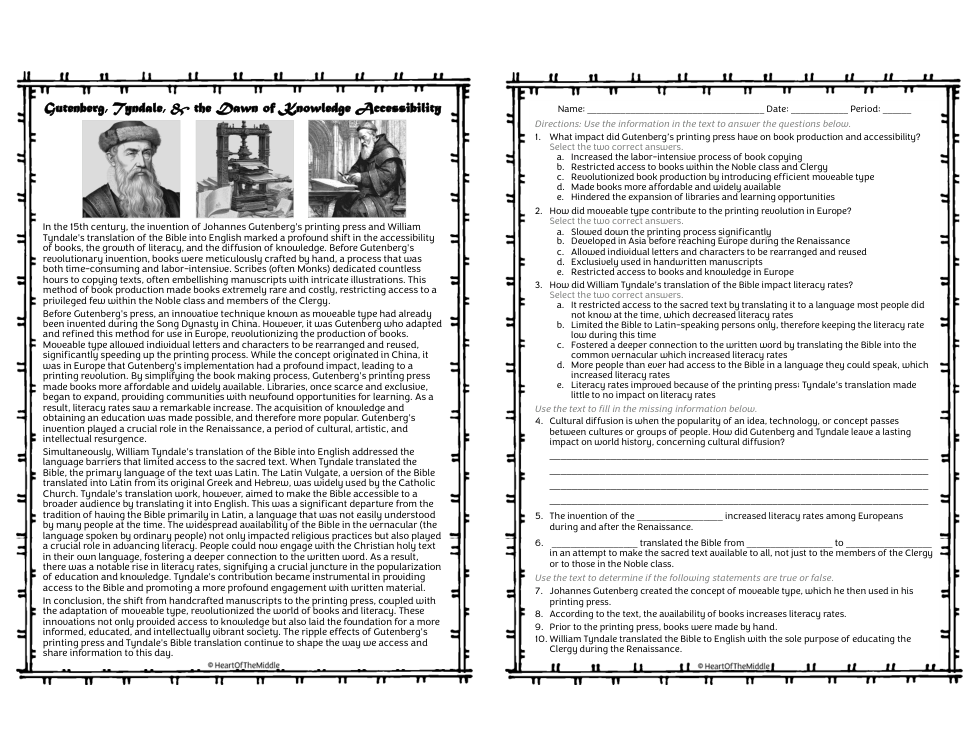 Gutenberg, Tyndale, & the Dawn of Knowledge Accessibility