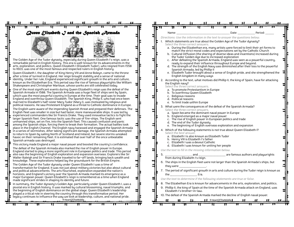 Queen Elizabeth I & the Spanish Armada