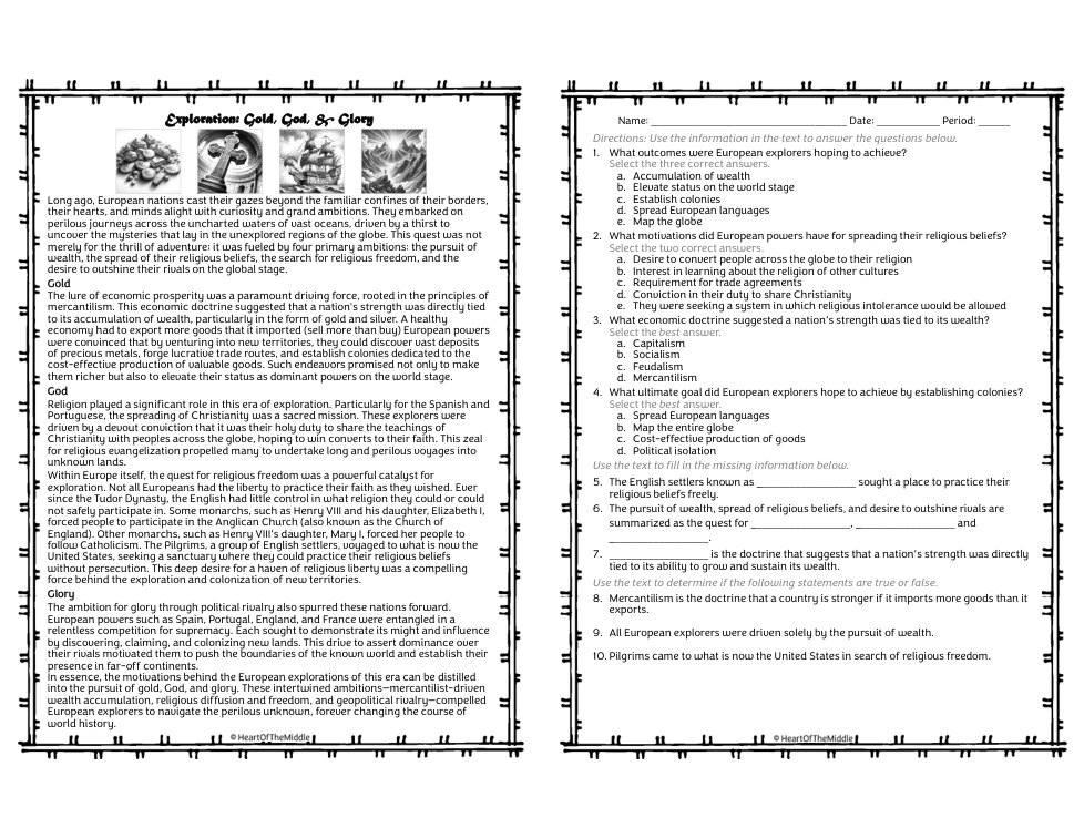 Exploration: Gold, God, & Glory