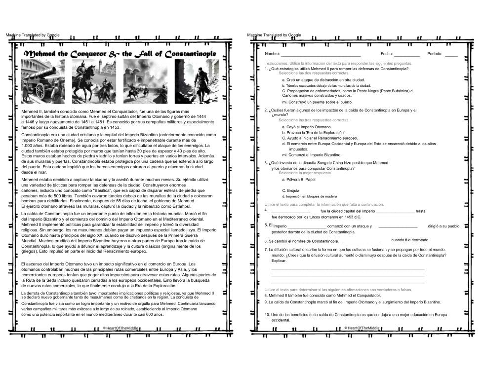 Mehmed the Conqueror & the Fall of Constantinople