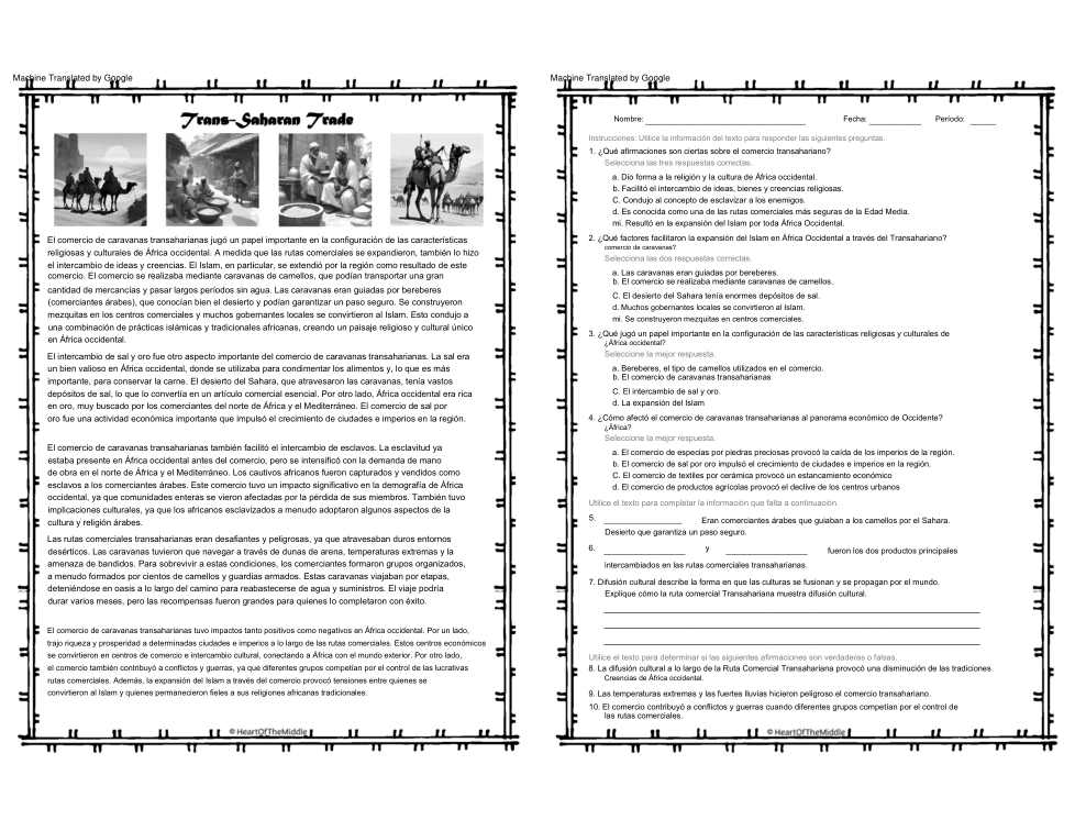 Trans-Saharan Trade