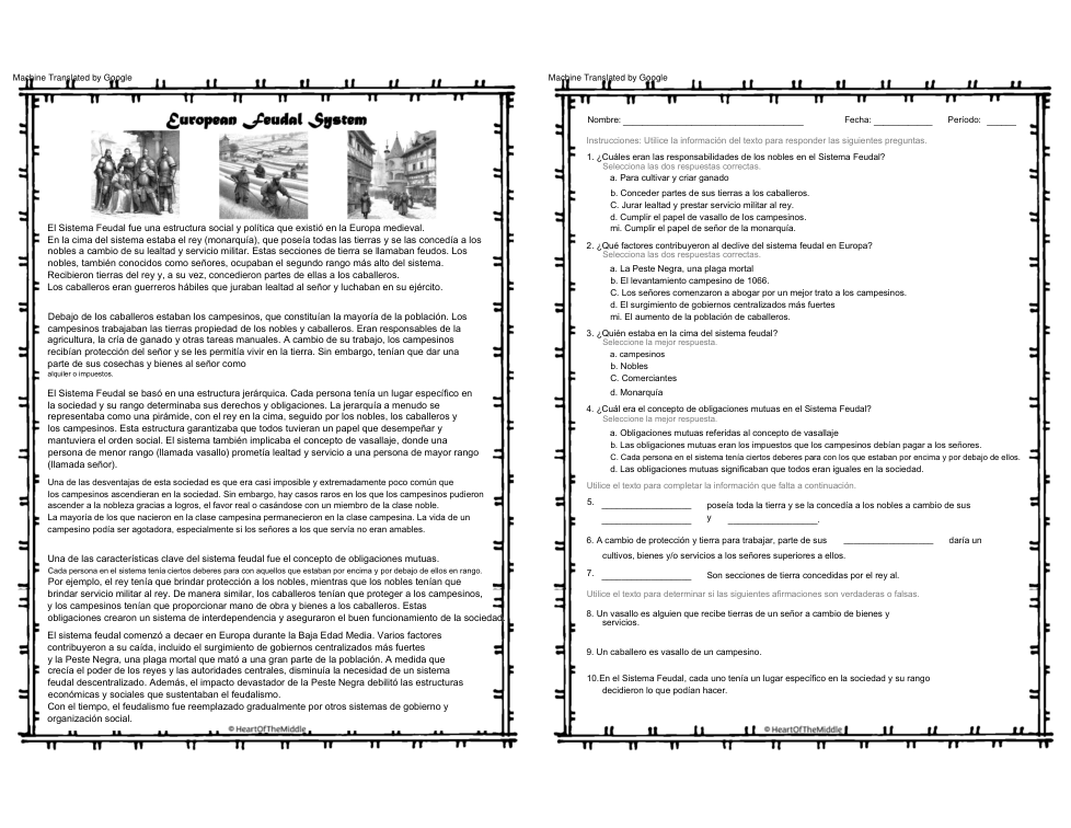 European Feudal System