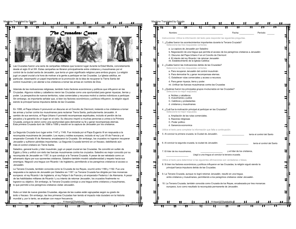 The Crusades: Causes