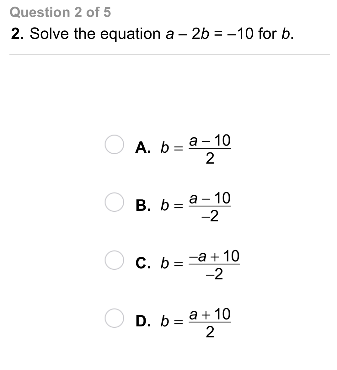 Algebra 1 2 5 Independent Practice Literal Equations And Formulas