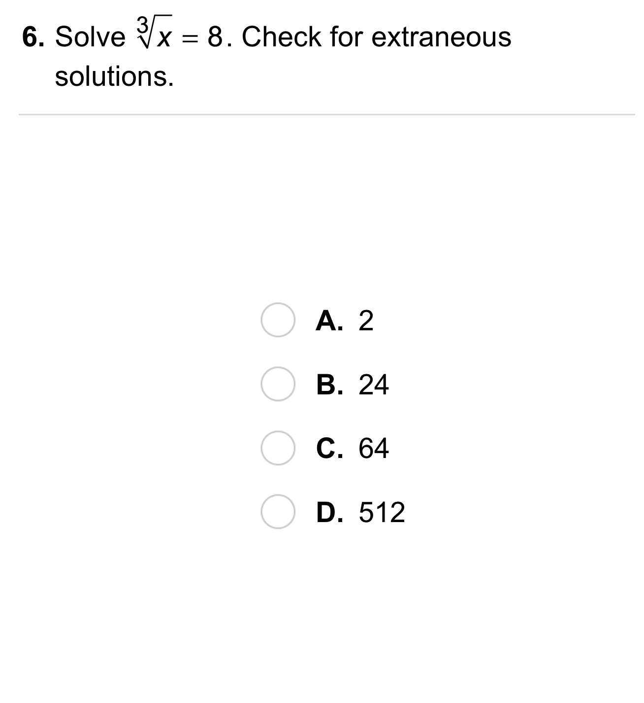 Algebra 2 6 5 Independent Practice Solving Square Root And Other