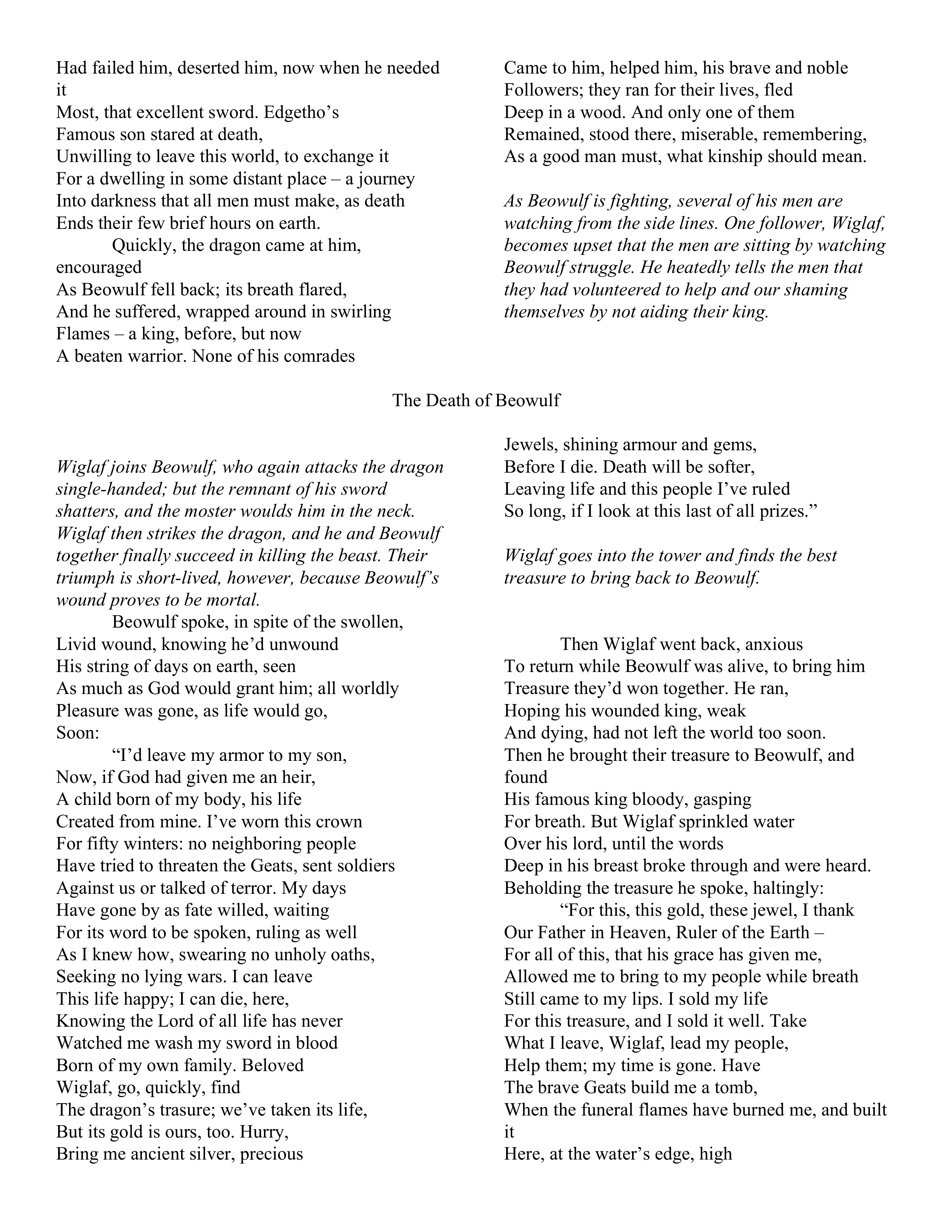 Beowulf story summary picture