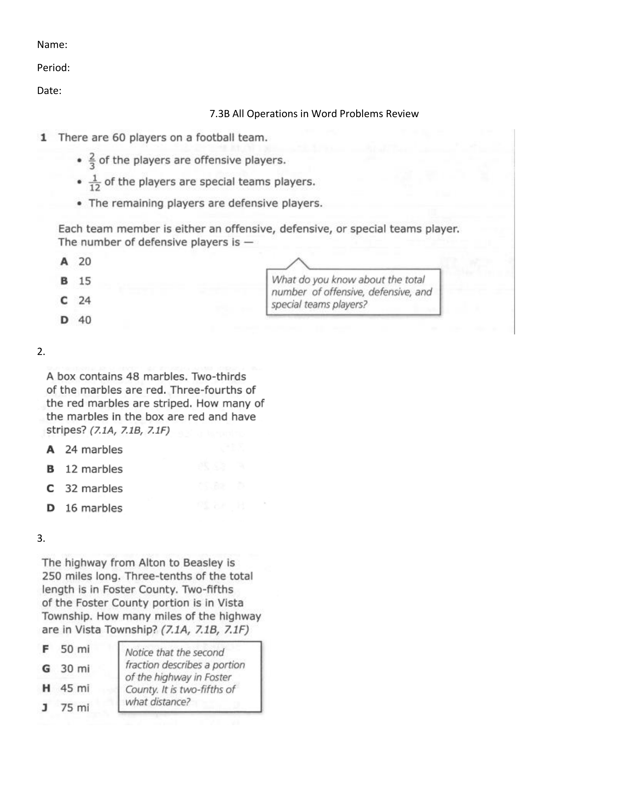 7.3B Review All Operations Including Word Problems cloned 9/8/2019 ...