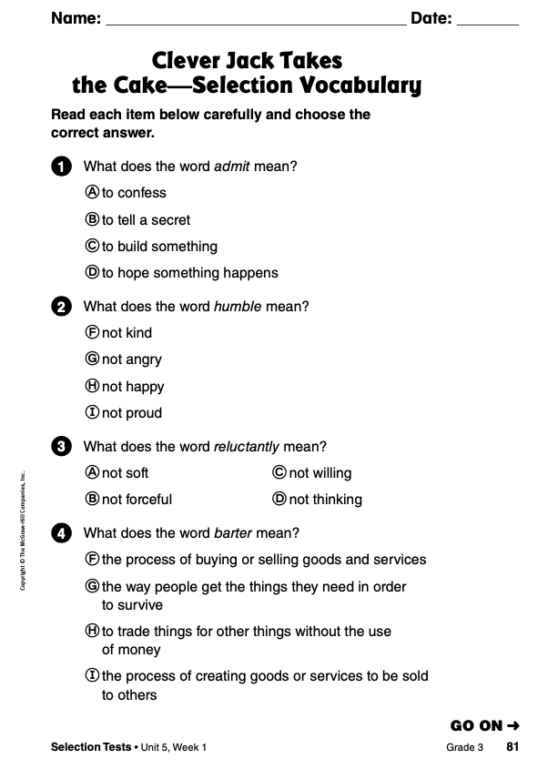 Clever Jack Takes the Cake Rebecca Monroe Library Formative